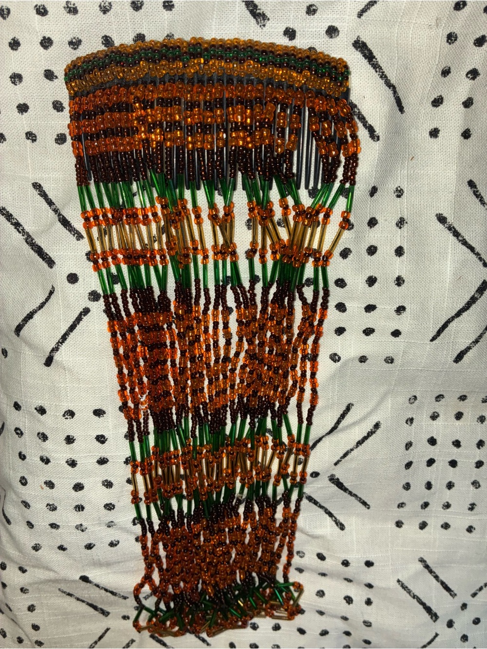 Boho Beaded Fringe Hair Comb Accessory